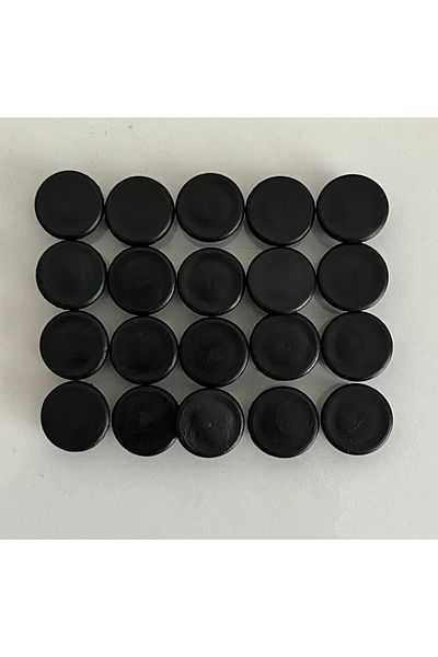 HOMDEP Black Steel Door Screw Hiding Stopper - 20 Pcs