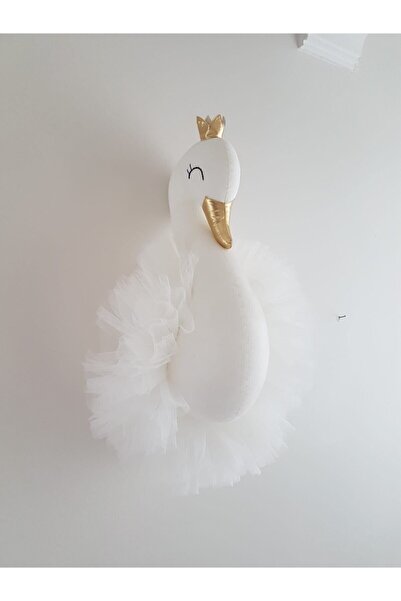 minibellababy Kuğu Büst Duvar Dekoru 50cm/beyaz/bebek ve çocuk odası duvar de...