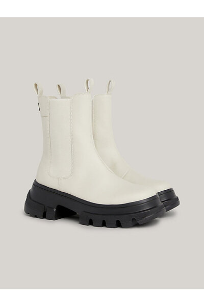 Tommy Hilfiger Tjw Chunky Leather Women's Boots - High Top Sneakers