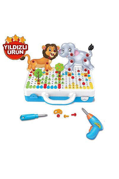 Birlik Oyuncak Birlik 3d Eğitici Pilli Matkap Tamir Oyun Seti