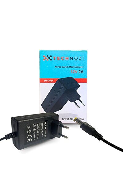 technozi 12v 2a Ac Dc 12v2a 12 Volt 2 Amper Led-modem-mini Uydu-şerit Led-12v 2ah Adapter Trafo Priz Tip