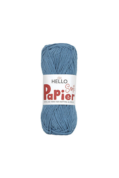 Hello Soft Papier Kağıt Çanta Örme İpi 100 Gram 100 Metre Kot Mavisi P12