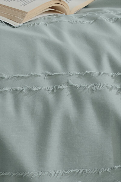 Nordqueen Double Avola Duvet Cover Set - 100% Cotton, Fringed