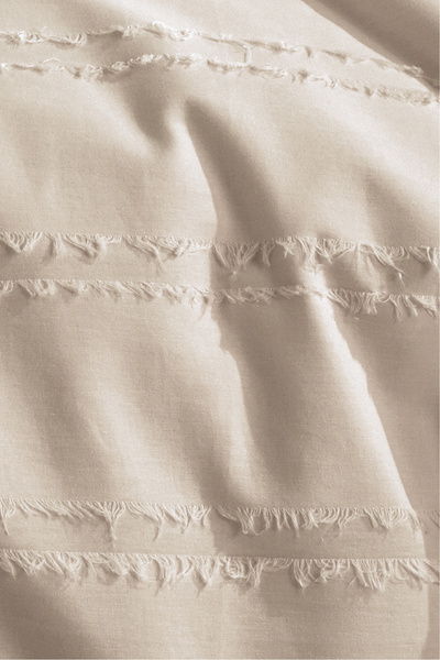 Nordqueen Sada povlaků na přikrývku Avola s dvojitými třásněmi ze 100% bavlny