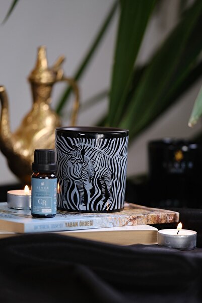 Siner Torque Zebra Desenli Onix El Yapımı Seramik Buhurdanlık Ve Clean Room B...