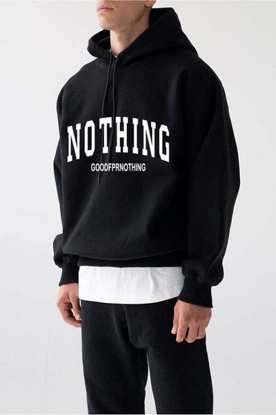 Pink Sky Μαύρο φούτερ με στάμπα Oversize