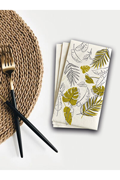 Ake Kağıt Yaprak Desenli Sunum Peçetesi 100 Adet