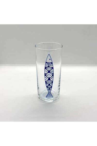 The Lucid Lab Blue Scaly Fish / Mavi Balık Baskılı Paşabahçe Rakı Kadehi - 6 ...