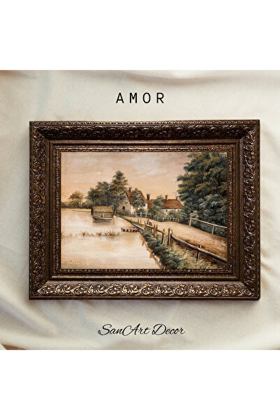 Sanart Винтидж картина, Маслена живопис, Рамкирана картина от специална серия...