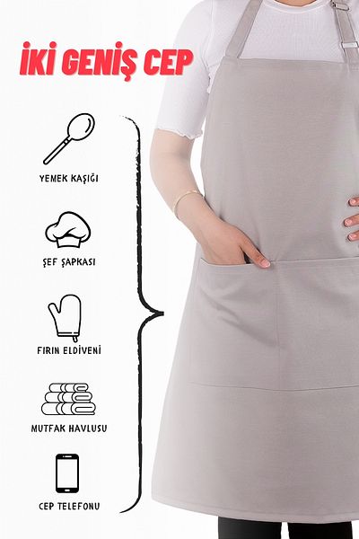 sevilya Simple Adjustable Kitchen Apron with Hanger