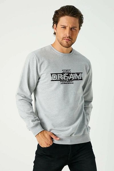 Pink Sky Unisex Gray Oversize Sweatshirt - Printed