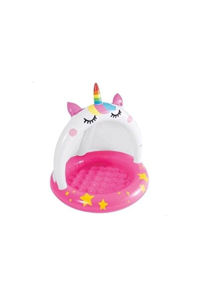 Intex 58438 Boynuzlu Kedi Şekilli Şişme Taban Çocuk Havuzu 102cm