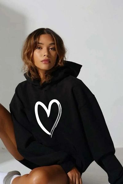 Pink Sky Φούτερ με κουκούλα Monaco Unisex Heart