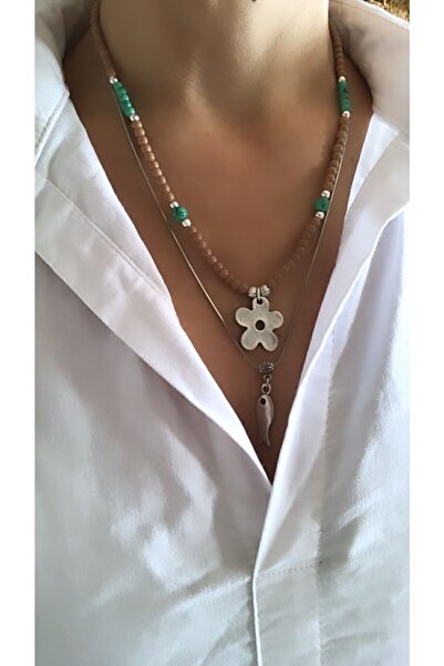 by özllem مجموعة قلادة السمكة وزهرة الأقحوان