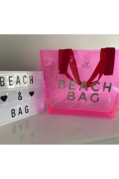 louis valentina BEACH BAG ŞEFFAF PLAJ ÇANTASI