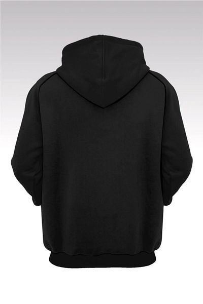Pink Sky Μαύρο φούτερ με στάμπα Oversize