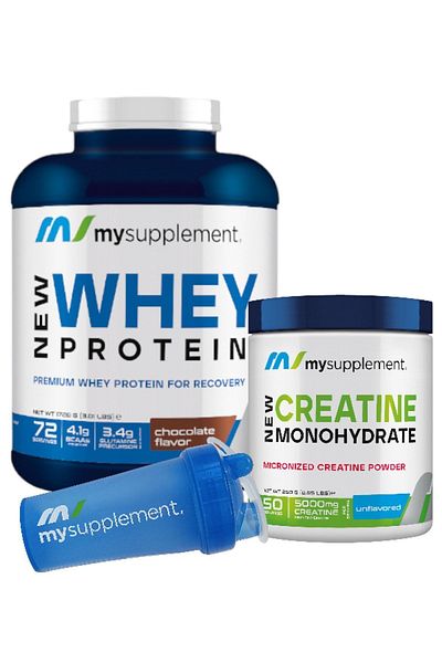 MYSUPPLEMENT 1728Gr Whey Protein Chocolate - 72 Serve Creatine 250Gr 50 Serve