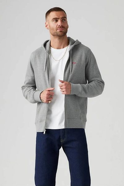 Levi's Men's Gray ZipperedSweatshirt- A7770-0003