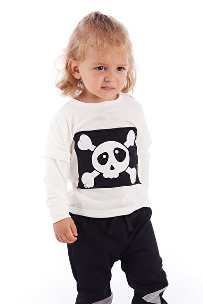 Colorinas Baby Skull Patch Long Sleeve T-Shirt