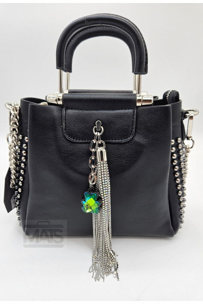 DSN Taş Zımbalı Ayıcıklı Püsküllü El Ve Omuz Çantası
