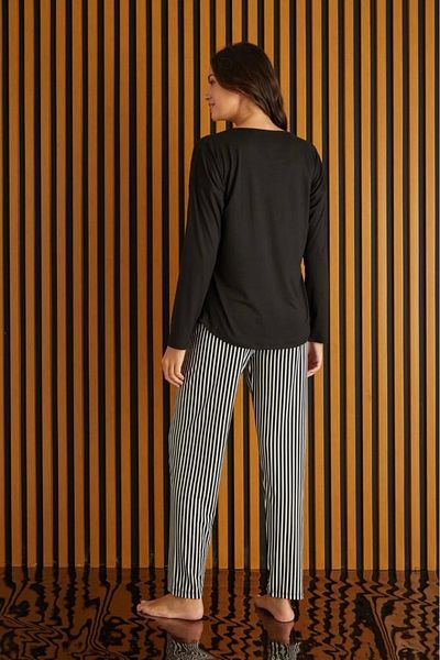 Pijamoni Set de pijamale de damă Milan cu mânecă lungă și decolteu