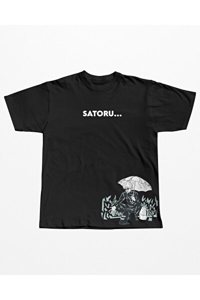 SHINOBIX تي شيرت Jujutsu Kaisen Anime Satoru كبير الحجم