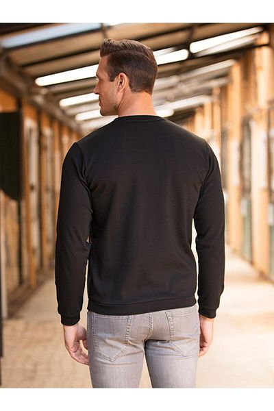 Masimar Crew Neck Jacquard Men's Sweatshirt