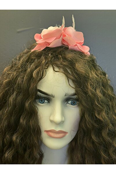 Gönülden Tasarım Accesoriu de păr cu model de flori roz cu zirconiu - alb