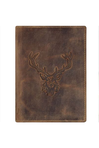 Greenburry Vintage deer identity card case leather 12 cm