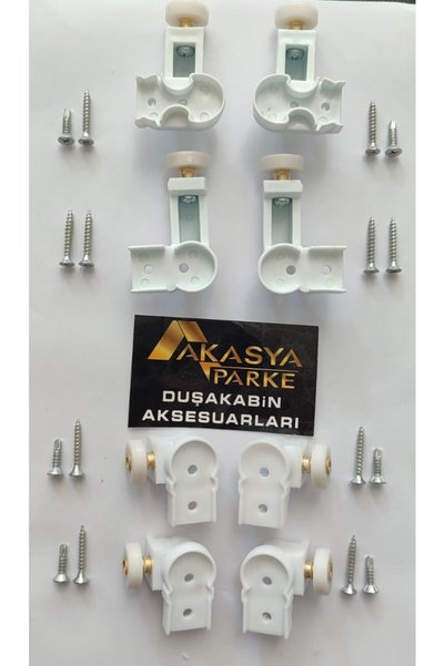 aym akasya yapı market Duşakabin Teker Seti 1 Sabit 2 Çalışır Mika Duşakabin Tekeri