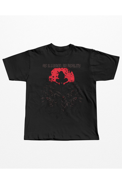 SHINOBIX تي شيرت ناروتو أنيمي إيتاشي كبير الحجم