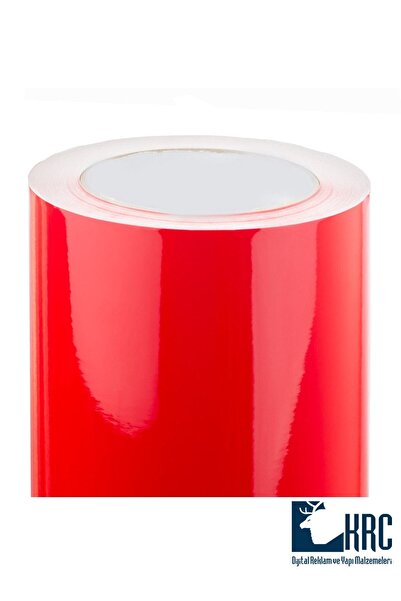 KRCDİJİTAL Parlak Kırmızı Buzdolabı Kaplama Folyosu 122cmx2m Kendinden Yapışkanlı