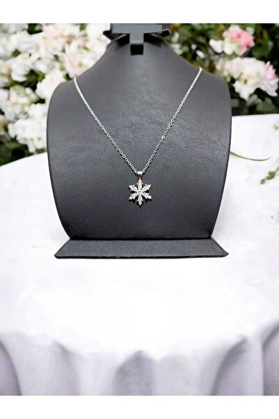 Mulier Lüx قلادة ندفة الثلج موديل حجر الزركون