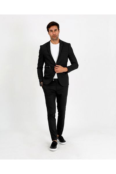 ACTUAL Men's Black Suit - 4040 Model
