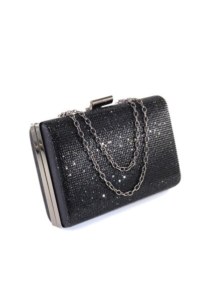 KEEBA Μαύρη βραδινή τσάντα με πέτρες. Τσάντα βραδινού φορέματος Μαύρη. Μαύρη ...