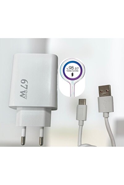ZONEPA 67W (WAAT) SANİYE SAYAR ŞARJ ALETİ ADAPTÖR KABLO SET TURBO HIZLI ŞARJ