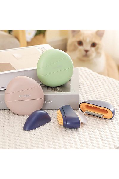 UmoTech 3 in 1 Portable Cat Grooming Comb with Cleaning Brush, Massage Effect Anti-Lint Comb