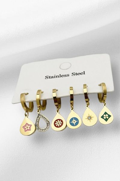 Fubena 316l Steel - Multiple Earring Set