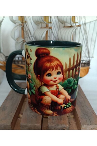 Vintage print oversized mug