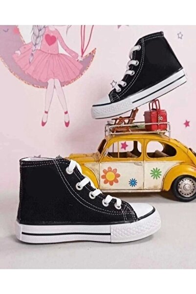 özcan shoes أسود أبيض طويل الكتان رياضة للأطفال