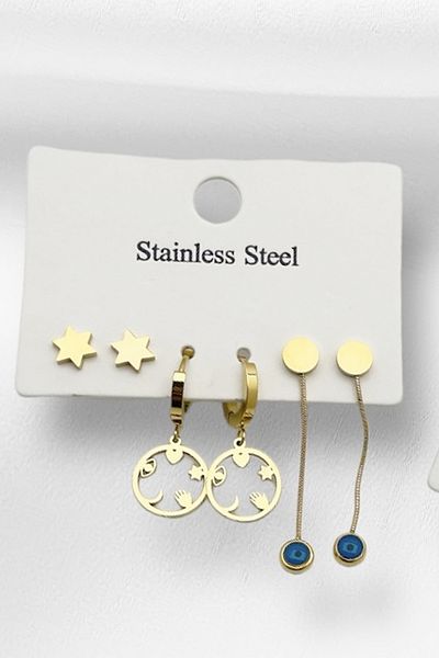 Fubena 316l Steel - Multiple Earring Set