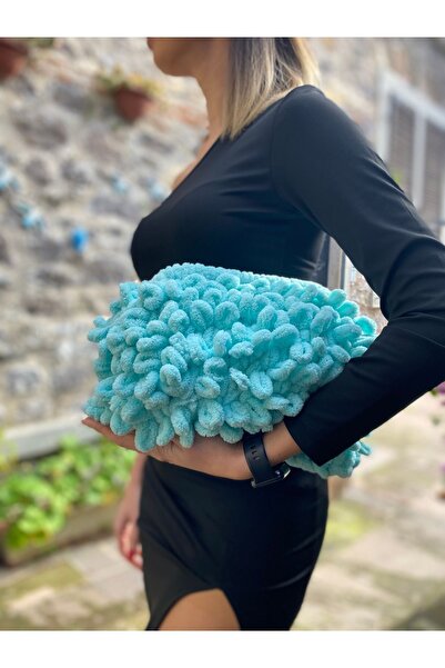 hati Alize puffy ip el örgüsü portföy clutch çanta