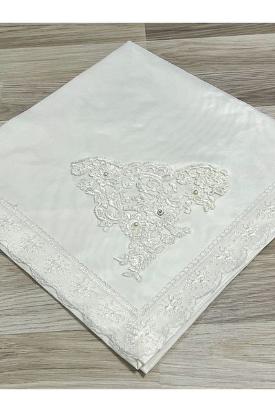 AYHANHOME Satin Luxury Bundle - French Laced and Stone Embroidered Dowry Box
