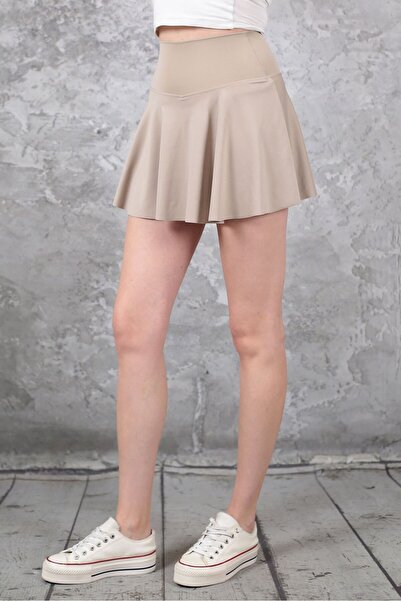 Sea Queen kadın yüksek bel toparlayıcı şortlu etek