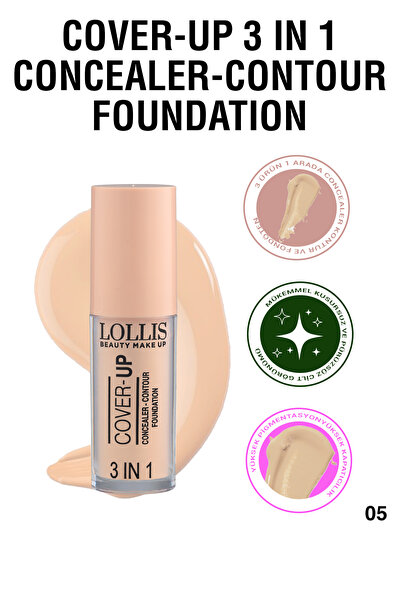 Lollis Cover - Up 3 In 1 Concealer Contour Foundation / Cover - Up 3 ü 1 arad...