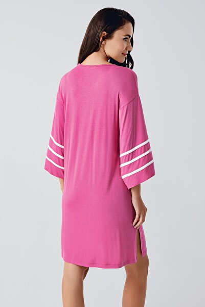 Artış Flexible Viscous Short Sleeve Nightgown