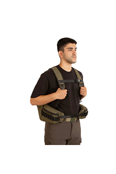 Hunthink Tagon Çantalı Haki Avcı Yelek