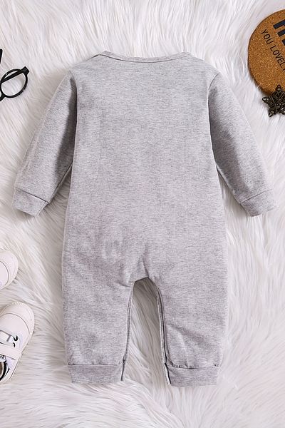 ADABEBEK I Love Father Printed Baby Jumpsuit - 22024 Model