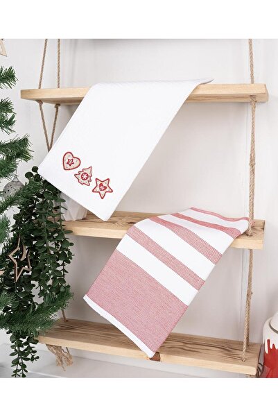 Baveno Set de 2 prosoape de bucătărie 100% bumbac cu model piqué 50x70 cm - B...