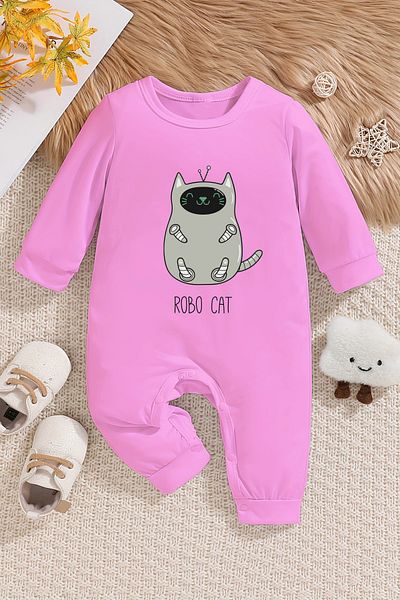 ADABEBEK بذلة أطفال منقوشة من Robo Cat - 22208